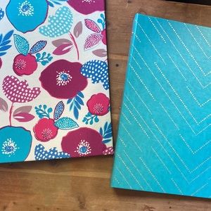 Set of 2 Greenroom three ring binders NWOT